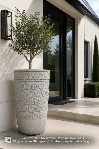 Product image of the product “Pot with Floral Ornaments, 100 cm Height, 60 cm Dia, Natural Stone ”